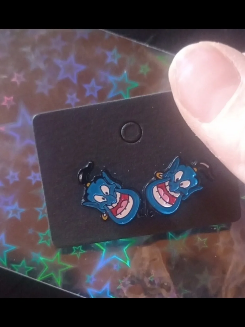 $8 Each Or Bundle 5/$20 Blue Genie Face Inspired Stud Earrings